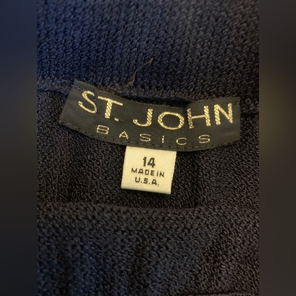 ST. JOHN basics Skirt Dark Blue size 14 - Picture 5 of 5